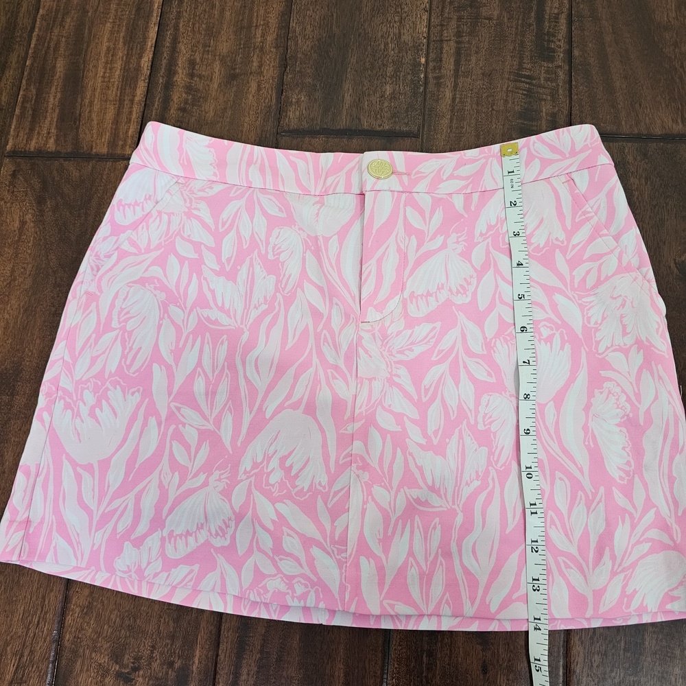 Lilly Pulitzer Colette Mini Skort Pink Tulip To Tango Floral Print Size 2